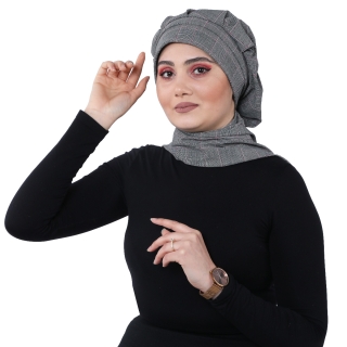 Turban carreaux avec cache cou