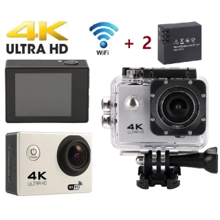 Camera d'action Etanche 4K Ultra HD Argent