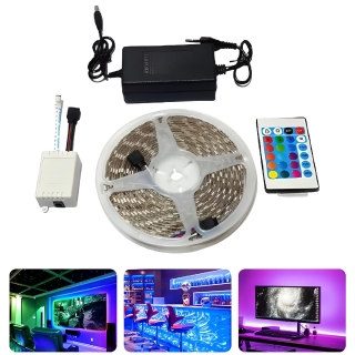 Bande lumineuse extensible Led multi-couleurs 270 led 5 mètres