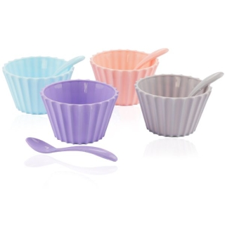 MAXPLAST Lot de 4 bols de fruit - Rond - 8 pièces