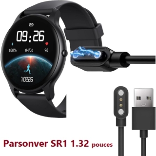 Câble de Charge pour Parsonver SR1 (1,32 Pouces) Smart Watch 2 Broches 2.84mm