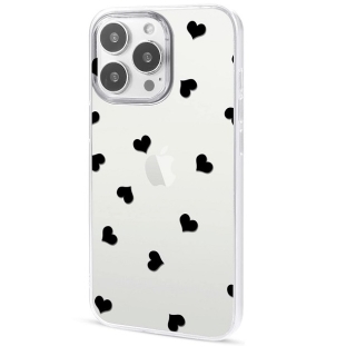 Coque pour iPhone 15 Pro Max Transparente Motif Cœur