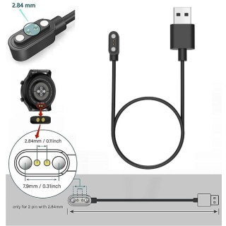 Câble De Charge Magnétique Pour Montre Connectée 2 Broches 2,84 Mm