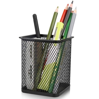 Porte-stylo carré en métal