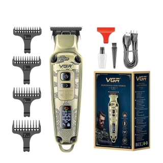 VGR Tondeuse à Cheveux Professionnelle & Boîtier Métal LED