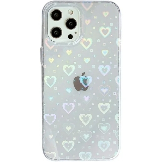 Coque pour iPhone 15 Pro Max Transparente Paillette Cœur