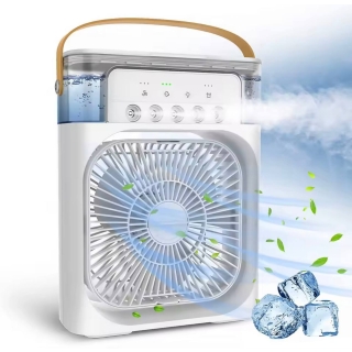 Climatiseur Portable Blanc avec 3 Vitesses & Veilleuse LED