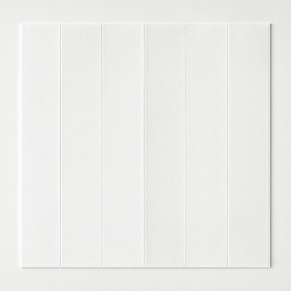 Panneau Mural 3D Adhésif Anti-Humidité – 70×70 cm – Blanc Motif Rainuré