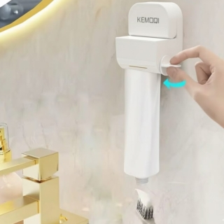 Presse-Dentifrice Manuel à Ventouse – Sans Perçage, Réutilisable et Compatible Avec Tous les Tubes