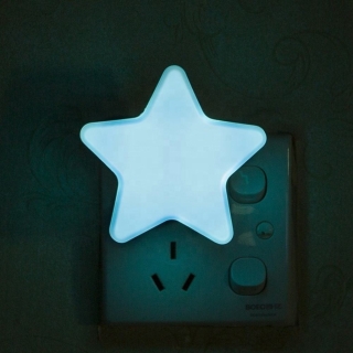 Mini Veilleuse Motif Étoile LED Bleue En ABS Avec Interrupteur Marche / Arrêt