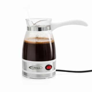FLORENCE Cafetière Electrique à Café Turc 650W – 0,5 L – Blanc - Modèle HK426