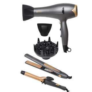 Florence Coffret Cheveux 6 en 1 2200W – Sèche-Cheveux Multifonction, Lissage, Boucles & Volume