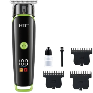 HTC AT-569 Tondeuse Professionnelle Rechargeable – Turbo, Écran LED