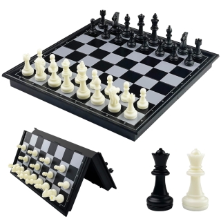Jeu d’Échecs Magnétique Pliable Portable – Plateau 24 × 24 cm