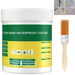 Mastic d'Étanchéité Transparent 1000 g avec Brosse – Colle Anti-Fuite Invisible pour Toiture, Terrasse, Mur et Fissures