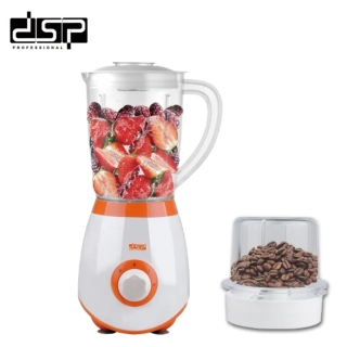 Blender 2 en 1 avec Grinder DSP KJ2002 1,5L 350W – Mixeur & Broyeur - Orange