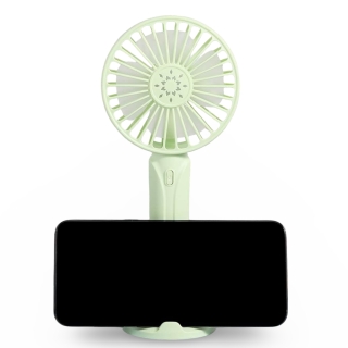 Ventilateur Portable à Main Rechargeable avec Support – USB Sans Fil à 3 Vitesses Vert