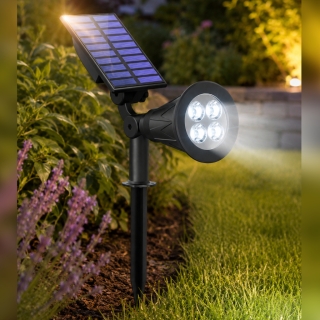 Projecteur Solaire LED Extérieur avec Panneau Solaire – Étanche et Orientable