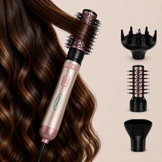 PROVA Brosse Soufflante 4 en 1 – Sèche, Lisse, Coiffe et Volume- 1000W