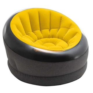 Intex Fauteuil Gonflable Empire – Jaune – 112 x 109 x 69 cm
