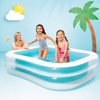 Piscine Familiale Intex 56483NP Rectangulaire Bleu – 262 x 175 x 56 cm – 770 Litres