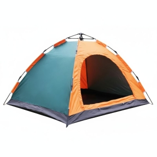 Tente Automatique 4 Places – 2 x 2 x 1,50 m – Tente Portable avec Sac de Transport - Orange & Vert
