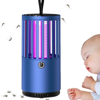 Lampe Anti-Moustique Électrique USB Rechargeable – Piégeage Bionique & Aspiration Puissante – 5W - Bleu