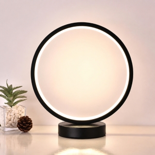 Lampe de Chevet LED – 3 Niveaux d’Intensité – 18 x 20 cm - Noir