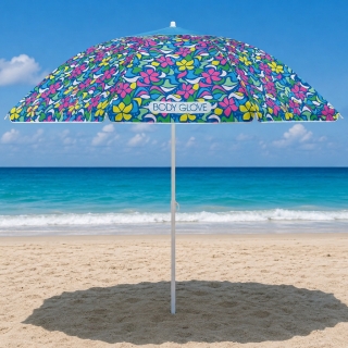 Parasol de Plage Rond 2.2 m Double Toit - Fleurie
