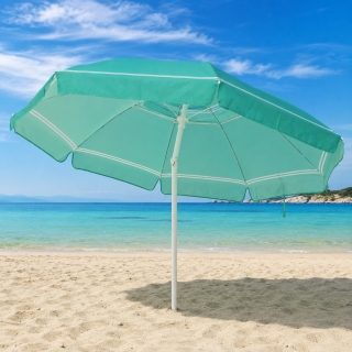 Parasol de Plage Double Toit Inclinable – 2,2 m –Vert