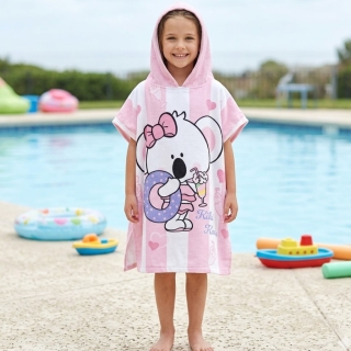 Serviette Poncho Enfant à Capuche Motif koala – Standard (2 à 8 ans)
