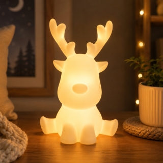 Veilleuse LED Renne en Plastique – Lampe de Nuit pour Enfant