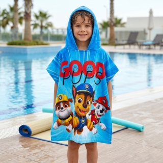 Serviette Poncho Enfant à Capuche Motif Paw Patrol – Standard (2 à 8 ans)