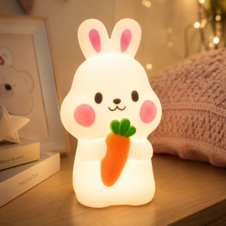 Veilleuse LED Petit Lapin en Plastique – Lampe de Nuit pour Enfant