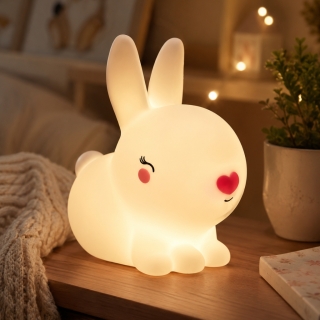 Veilleuse LED Petit Lapin en Plastique – Lampe de Nuit pour Enfant