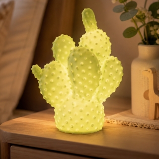 Veilleuse LED Cactus en Plastique – Lampe de Nuit pour Enfant
