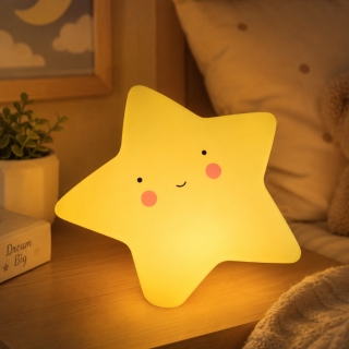 Veilleuse LED Motif Etoile en Plastique – Lampe de Nuit pour Enfant