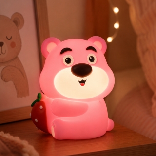 Veilleuse LED Ourson en Plastique – Lampe de Nuit pour Enfant