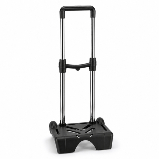 Chariot Universel en Aluminium pour Cartable et Sac à Dos avec Roulettes – Poignée Télescopique 80 cm - Noir