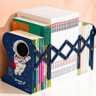 Range-Livres Extensible en Accordéon 50 × 19 cm – Design Astronaute