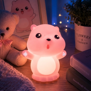 Veilleuse LED Petit Castor en Plastique– Lampe de Nuit pour Enfant