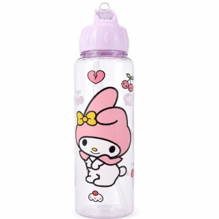 Gourde Réutilisable Lapin 900 ml en PP avec Paille – Bouteille d’Eau Transparente - Violet
