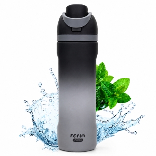 Gourde 1000 ml en PVC avec Paille Intégrée – Bouteille d’Eau Réutilisable pour Sport - Noir