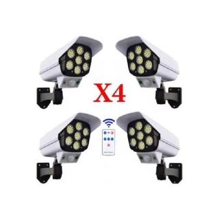 4 Projecteurs Solaires Avec Capteur De Mouvement 77 SMD LED