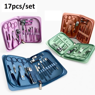 Kit De Soin Des Ongles Professionnel 17 En 1 Avec Trousse