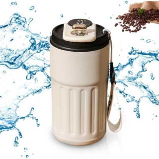 Thermos à Café avec Affichage Numérique de la Température en Acier Inoxydable 450 ml