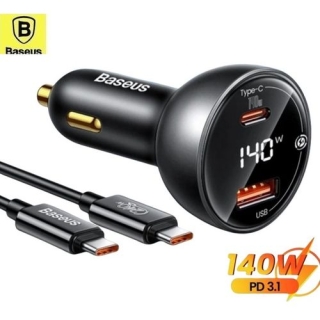 Chargeur Rapide de Voiture U+C 140W avec Câble C à C 240W