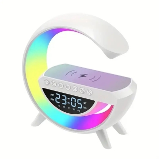 Lampe LED - haut-parleur Bluetooth - chargeur sans fil - radio réveil