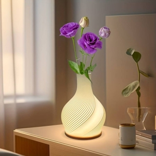 Vase décoratif lumineux à LED avec réglage de la luminosité