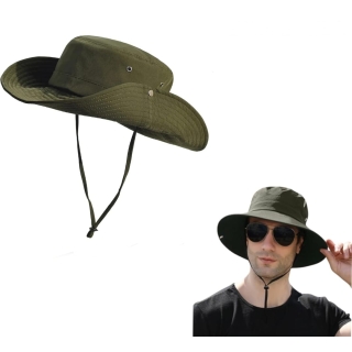 Chapeau De Soleil Pliable Avec Protection UV Unisexe Vert